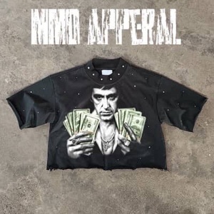 T-shirts pour hommes à épaules tombantes tricotés de coupe régulière 100% coton avec sérigraphie et broderie DTG personnalisées - Product Image 6