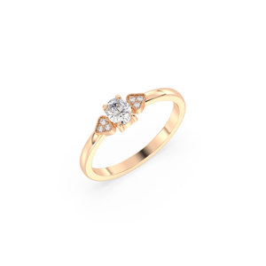 Anillo Solitario de Diamante Cultivado en Laboratorio con Corte Ovalado de 0.53 Quilates, Oro Sólido de 14K, Diseño Clásico REYES, Certificado IGI, Joyería para Ella - Product Image 1