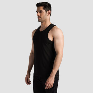 High Quality Fitness Bodybuilding Gym Training Tank <b>Tops</b> Wholesale Men's Singlet Casual Ribbed Cotton Elastic Knitted Vest 2025 - Product Image 4