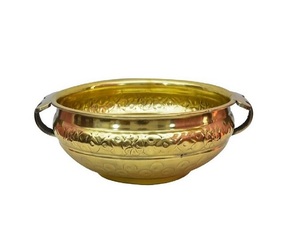 Traditional Handmade High Quality Antique <b>Brass</b> Indian South Bronze Luxury Urli Flower <b>Pots</b> Home Decor - Product Image 4