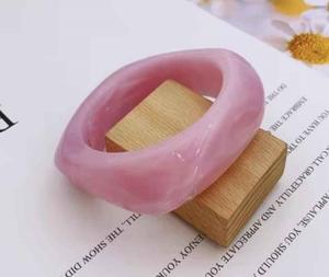 Fashion Exaggerated Thick Acrylic Bangle Ins Style Clear Chunky Resin Acrylic Bangle <b>Bracelets</b> for Women - Product Image 1