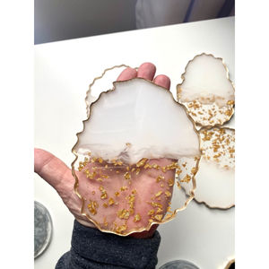 Juego de 4 posavasos de acrílico de forma cuadrada, alfombrillas y almohadillas de mesa más vendidas, posavasos de acrílico transparente de tamaño personalizado de diseño clásico - Product Image 6