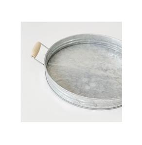 Ustensiles de cuisine pour la maison Plateau de service avec poignées en bois Grand plateau à dessert galvanisé Élégant et durable de la plus haute qualité pour servir - Product Image 5