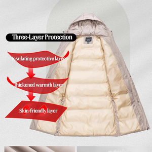 Parka de moda para mujer, Chaqueta larga acolchada de invierno, Parka ultra cálida para clima frío, precio al por mayor - Product Image 4