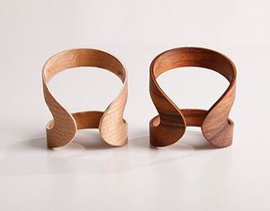 กำไลข้อมือไม้แกะสลักดีไซน์ไม่เหมือนใครกำไลข้อมือไม้ขนาดตามสั่งกำไลข้อมือกำไลข้อมือไม้รูปดอกไม้ทำด้วยมือ - Product Image 2