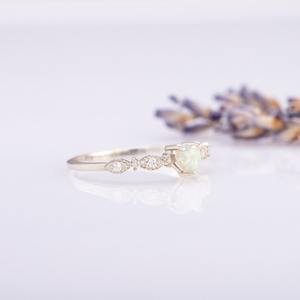 Handmade 925 Sterling Silver Boho Style <b>Ring</b> with <b>Opal</b> Gemstone Trending Jewelry for Women's Wedding Gift for Her - Product Image 2