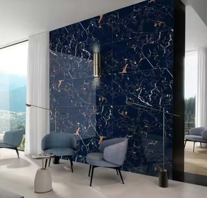 Carreaux de porcelaine polis à double chargement bleu Portoro Super Series brillant de grande taille 600x1200 de qualité supérieure - Product Image 6