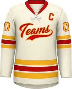 Maillot de hockey sur glace avec logo personnalisé imprimé par sublimation, nouveau design, maillot de hockey sur glace de haute qualité, vêtements d'équipe sportive OEM - Product Image 2