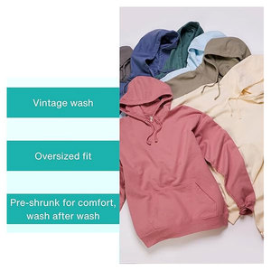 Sweat à capuche unisexe en molleton technique sportif en coton 100% personnalisable, poids lourd, en molleton français - Product Image 3