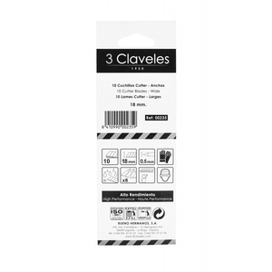 10 lame di ricambio per taglierina da 18 mm. (3 Claveles 00235) - Product Image 3