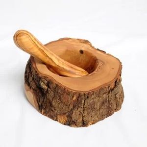 Heavy Duty Wooden Mortar Pestle <b>Set</b> Handcrafted For Daily Use In Traditional Cooking <b>Spice</b> Grinding <b>And</b> Herbal Mixing - Product Image 5