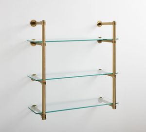 Estantes de pared de latón con estilo, estantes con pulido dorado, pieza decorativa elegante, perfecta para interiores de baño de lujo modernos - Product Image 4