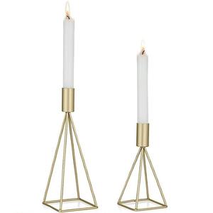 Nouvelle conception en métal fait à la main en métal doré courbe conique bougeoir bougeoirs chandeliers bougeoirs coniques - Product Image 3