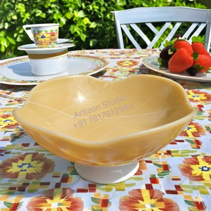 Cuenco para servir de resina clásico hecho a mano, pieza única grande con diseño extra antiguo, estilo moderno para comida, extremadamente rentable - Product Image 4