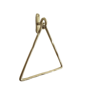 Toallero metálico redondo con acabado dorado montado en la pared, diseño duradero, toallero organizador de baño de granja - Product Image 1