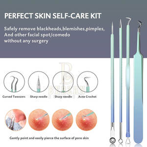 Producto profesional de belleza y cuidado Personal de acero inoxidable, removedor de manchas de espinillas, espinillas, comedones, herramienta de eliminación extractora - Product Image 4