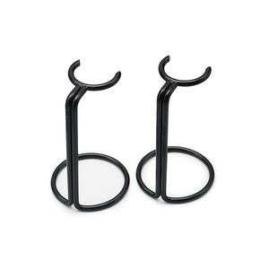 Support de blaireau en acier inoxydable noir support de rasoir stockage sûr pour les outils de rasage - Product Image 2