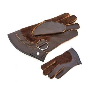 Gants en cuir de vachette gaucher de haute qualité pour l'extérieur pour la fauconnerie de faucon et d'aigle par temps froid avec des animaux de chasse - Product Image 5