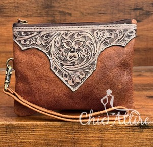 กระเป๋าคลัทช์ข้อมือ100% หนังวัวแท้กระเป๋าซิปยาวจุของได้เยอะออกแบบได้ตามต้องการ - Product Image 1