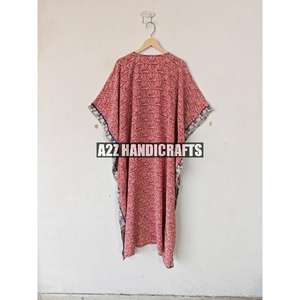 Femme Unique Vintage été soie caftan robe taille libre taille naturelle tenue de fête écologique lavable Festival Sari cadeau - Product Image 6