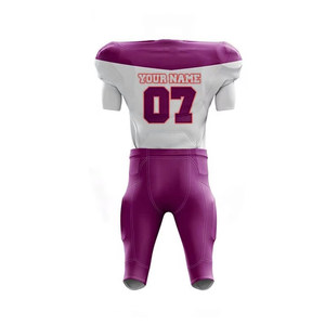 ชุดเครื่องแบบทีมฟุตบอลอเมริกันแบบปรับแต่งระบายอากาศได้ดีเสื้อแขนสั้นผ้าทอลายธง - Product Image 3