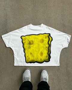 เสื้อยืดครอปผ้าฝ้ายโอเวอร์ไซส์สำหรับผู้ชายสำหรับ300g ทรงสลิมฟิตผ้าฝ้าย100% ออกแบบได้ตามที่ต้องการเป็นมิตรต่อสิ่งแวดล้อม - Product Image 4