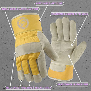 Guantes de seguridad de trabajo de cuero ligero de alta calidad, guantes de seguridad más vendidos para la venta en línea - Product Image 6