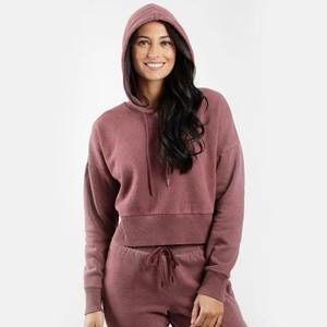 เสื้อวอร์มแขนยาวผ้าฝ้ายสำหรับผู้หญิงเสื้อมีฮู้ดออกแบบโลโก้ได้ตามต้องการ - Product Image 4