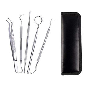 5-mảnh thép không gỉ probe Scaler lưỡi cạo Miệng gương forceps vệ sinh răng miệng Nha sĩ công cụ bằng surgilight - Product Image 3