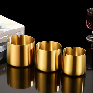 ที่เขี่ยบุหรี่สแตนเลสแบบคลาสสิกสำหรับร้านอาหารบาร์โรงแรมถาดใส่เถ้ายาสูบอุปกรณ์เสริม - Product Image 4