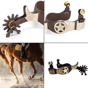 Éperon de Cowboy occidental antique en acier inoxydable équitation équestre éperon avec tourne produits de cheval en laiton - Product Image 4