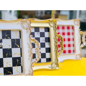 Las Más Nuevas bandejas de decoración modernas para restaurantes de hoteles, bandejas decorativas con marco de Metal Chapado en espejo para gran oferta - Product Image 5