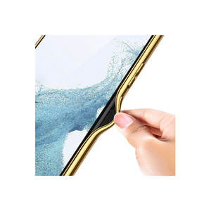 Étui de protection SAFA Fusion pour Samsung Galaxy S23, aspect cuir de luxe, bords électroplaqués, avec fente pour cartes - Product Image 4