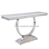 Armoires de bar en métal extensibles simples de luxe nordiques modernes demi-cercle couloir mur Rock Board Table d'entrée armoire de couloir