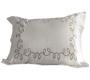 Juegos de Cama de Satén de Algodón Personalizados al por Mayor, Funda de Edredón Geométrica Gris Bordada, Fundas de Almohada, Aptos para Hogar, Hotel, Bodas - Product Image 2