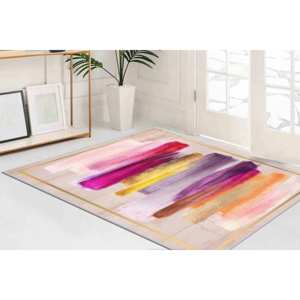 Tapis imprimé moderne doré : antidérapant, design 3D, extérieur, mariage, tapis en chenille - Product Image 1