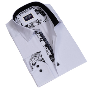เสื้อผู้ชายลายดอกไม้สีขาว - Product Image 1