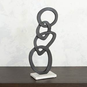 Sculpture artistique en métal chef-d 'œuvre créatif artisanal accent décoratif captivant pour des espaces sophistiqués - Product Image 4