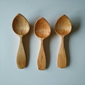 Cuchara de arroz de madera hecha a mano ecológica, utensilio de cocina de madera maciza Natural para servir, cocinar, revolver, acabado pulido suave - Product Image 3