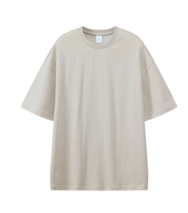 โรงงานผลิตเสื้อยืดคอตตอน 100% หนานุ่ม สั่งทำได้ ขายส่ง เสื้อยืดทรงหลวมไหล่ตก ไซส์ใหญ่ สำหรับผู้หญิงและผู้ชาย - Product Image 2