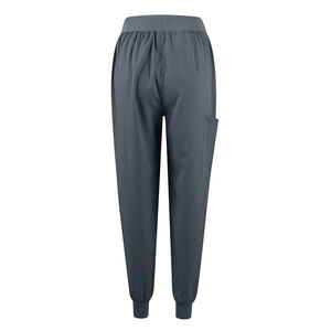 ชุดสครับสำหรับแพทย์ผ่าตัดในโรงพยาบาลชุดสครับผ้ายืดสีเทาอ่อนชุดสครับพยาบาลหญิงพร้อมบริการ OEM - Product Image 3