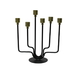 Haute Qualité Six-Bras À La Main En Fer En Métal Vase De Noce Accessoire Décoratif-Disponible En Gros - Product Image 1