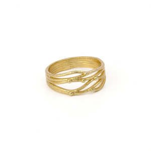 Unisex 24K Gold Plated <b>Ring</b> Fantastic Style Petals Design Lite Weight Open <b>Finger</b> Adjustable Fashionable Unisex Jewelry - Product Image 3