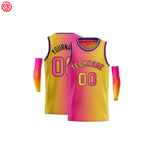Maillot et short de basket-ball unisexe respirant 100 % polyester fabriqué au Pakistan, dernier design, impression par transfert thermique, taille XL - Product Image 6