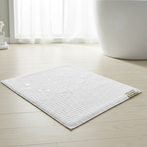 Alfombra de Baño Rectangular Moderna de Lino Suave de 300g, Textura Afelpada, Base Antideslizante, Construcción Duradera para un Hogar Acogedor y Hotel - Product Image 1