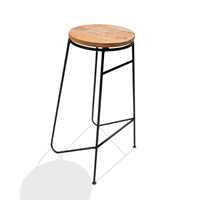 Tabouret de bar en métal industriel |   Cadre de siège haut pour bar à domicile, hôtel et salle à manger |   Tabouret Akku