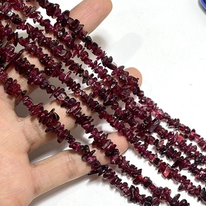 <b>Red</b> Garnet Plain Chips Natural Gemstone Uneven Shape <b>Beads</b> for Jewelry Making Garnet Heishi <b>Beads</b> - Product Image 3