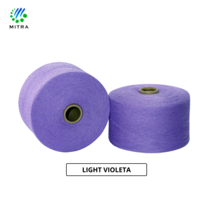 Hilo de Color de Extremo Abierto Reciclado Certificado GRS de Mezcla de Algodón y Poliéster para Tejer y Bordar - Product Image 3