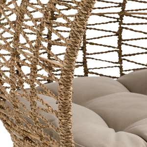 เตียงทรงกลมเป็นมิตรกับสิ่งแวดล้อมสำหรับสุนัขทอมือจากหญ้าทะเลเวียดนามพร้อมขาไม้ซักได้-จากโรงงานโดยตรง - Product Image 4