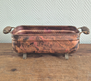 Maceta Redonda de Hierro Dorado Latón Antiguo, Macetas de Metal Martillado y Zinc para Cultivar Plantas - Product Image 3